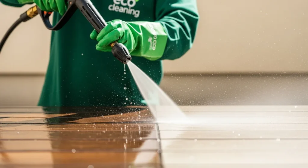Deck and patio cleaning