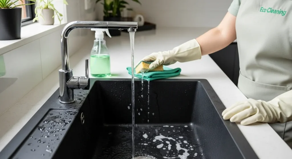 Black sink cleaning