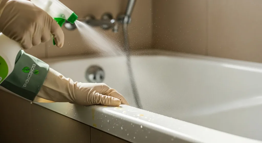 remove stains from plastic tub