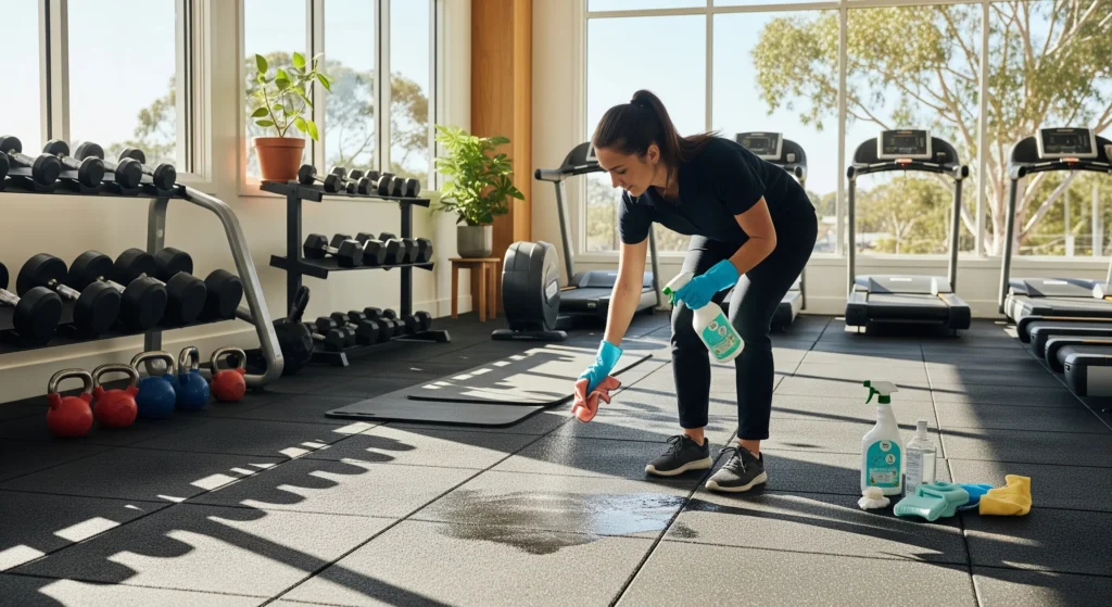 Rubber Gym Floor Cleaning Maintenance Tips