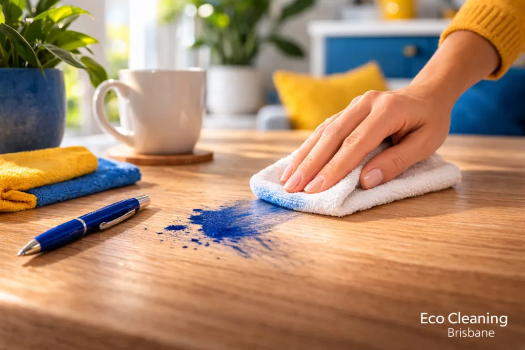 Problem Close-Up – Ink stain on furniture