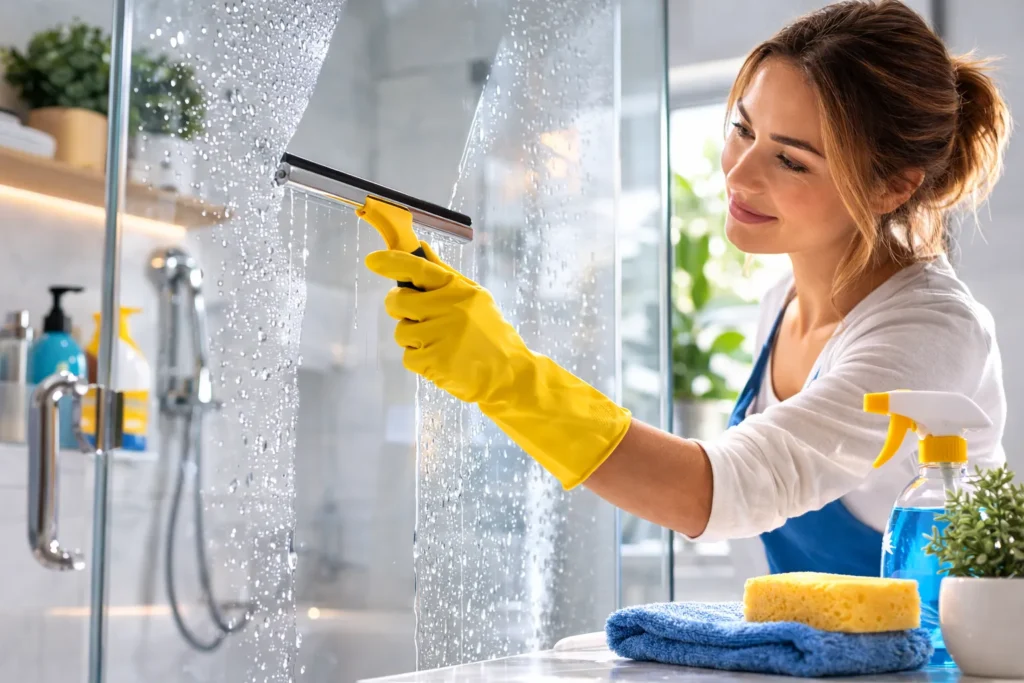 remove mineral deposits from glass