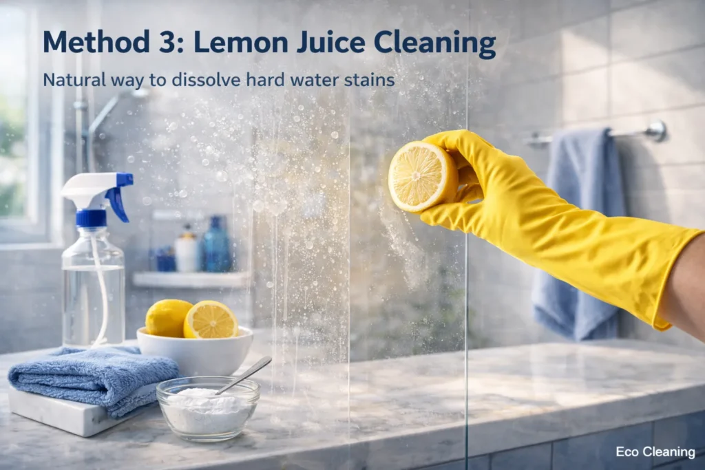 remove soap scum from shower glass